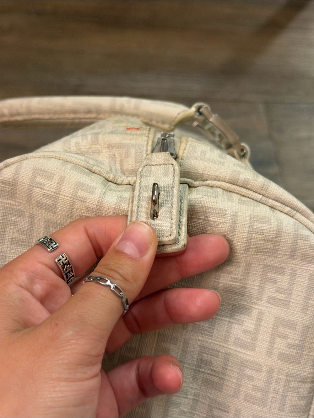 Fendi Beige Zucca Canvas Top-Handle Satchel - Picture 5 of 15
